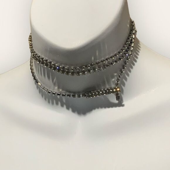 Vintage Jewelry - Vintage Rhinestone Wrap Necklace